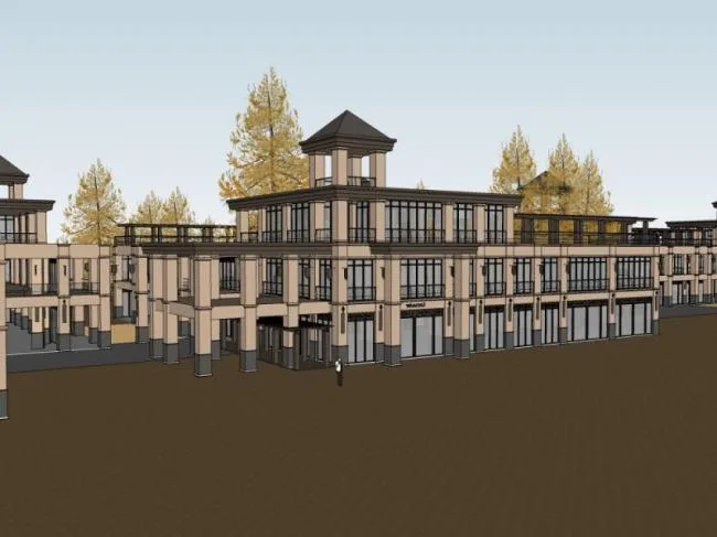 Sketchup Business Model | Multi story Commercial Street, European Style