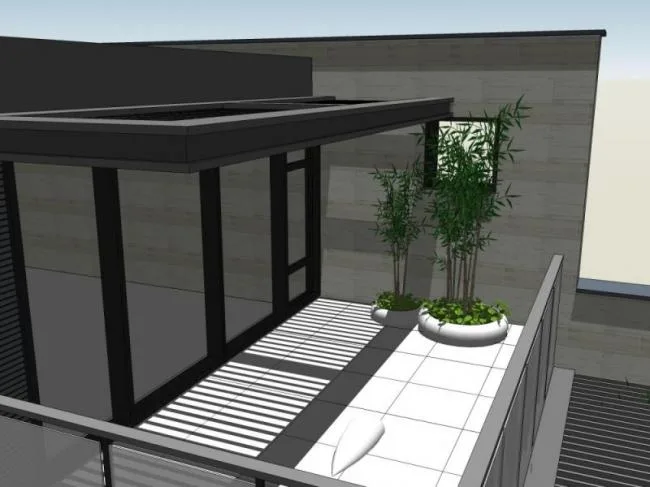 Sketchup Landscape Model | Villa Landscape, Courtyard Landscape, Modern Style