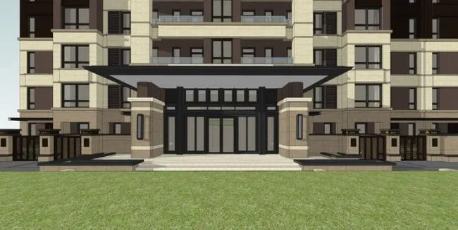Sketchup Residential Model | Multi story Residence, Garden House, Neoclassical Style, Residential Architecture