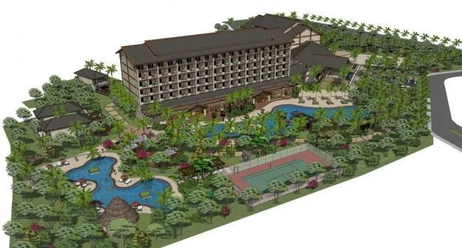 Sketchup Hotel Model | Multi story Resort Hotel, Chinese Style