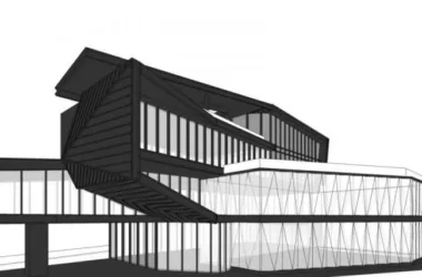 SketchUp Business Model: Modern Multi-Story Clubhouse Design-BIM WORLD