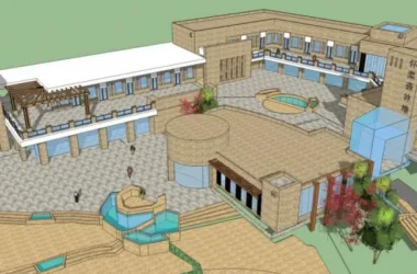 SketchUp Business Model: Modern Multi-Story Commercial Club Design-BIM WORLD