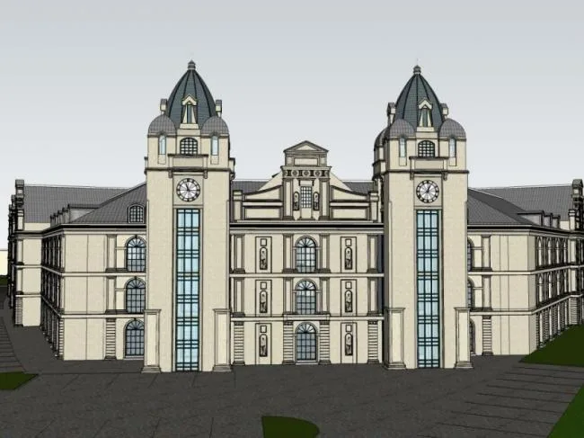 Sketchup Residential Model | Multi story Residence, Classical Style