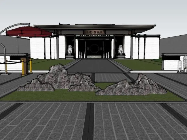 Sketchup Villa Model | Multi story Villa, Residential, Chinese Style, Oriental Classical