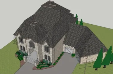 Classical Style Single-Family Villa Model in SketchUp-BIM WORLD
