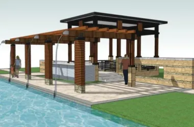 Modern Corridor Landscape Design in SketchUp-BIM WORLD