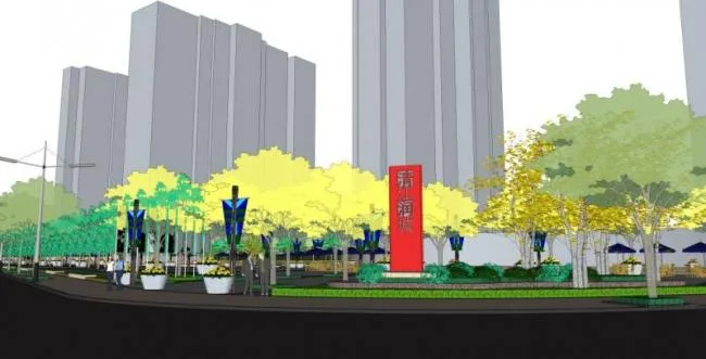 Sketchup Landscape Model | Community Landscape, Residential Landscape, Modern Style