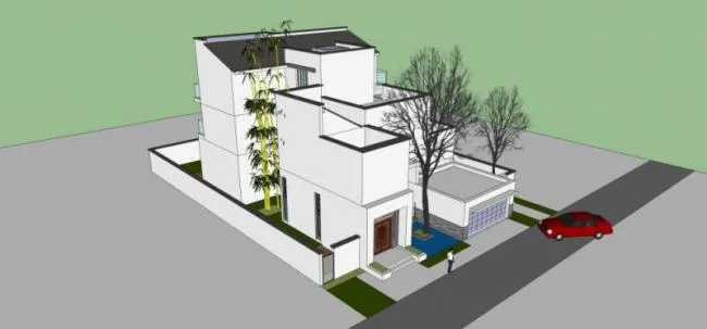 Sketchup Villa Model | Solo Villa, Modern Chinese Style