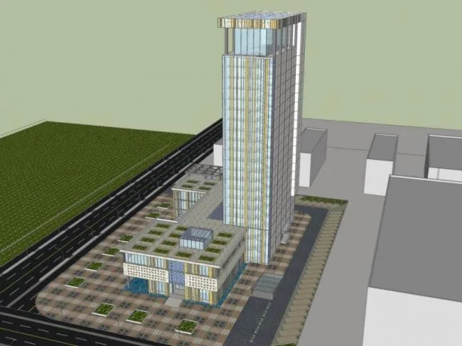 Sketchup Hotel Model | High rise Hotel, Modern Style