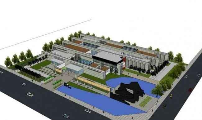Sketchup Cultural Model | Multi story Library, Cultural Architecture, Modern Style