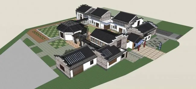 Sketchup School Model | Multi story Kindergarten, Chinese Style, School, Educational Architecture