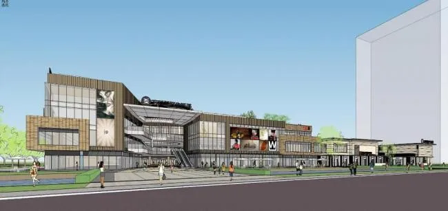 Sketchup Business Model | Suzhou, Jiangsu Sunan Vanke Lake West Linglong, Multi story Commercial Building, Modern Style