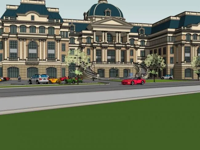 Sketchup Business Model | Multi story Club, European Style