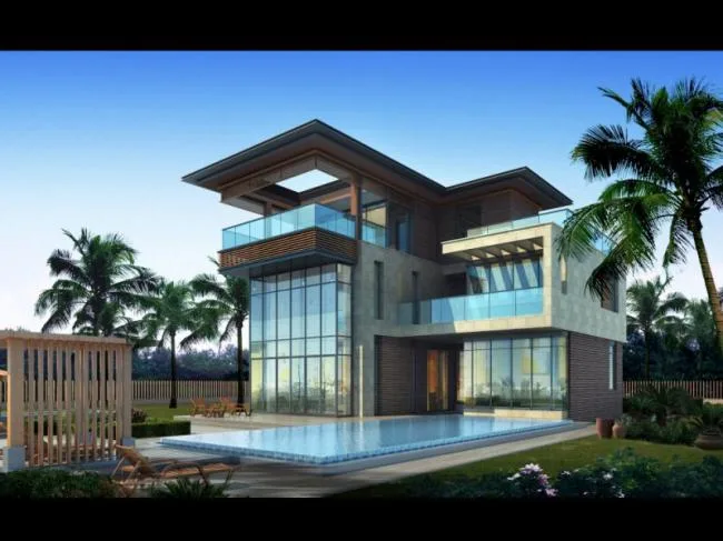 Sketchup Villa Model | Solo Villa, Modern Style