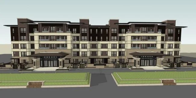SketchUp Residential Design: Multi-Story Neoclassical Home with Garden