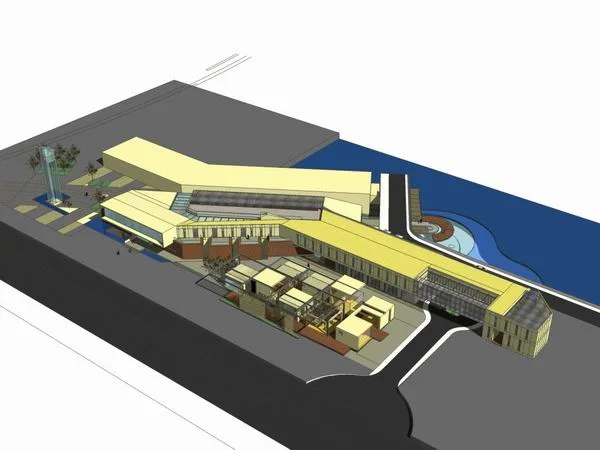 Sketchup Business Model | Multi story commercial building, modern style