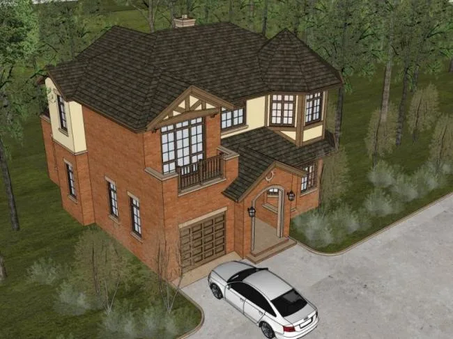 Sketchup Villa Model | Solo Villa, Modern Style