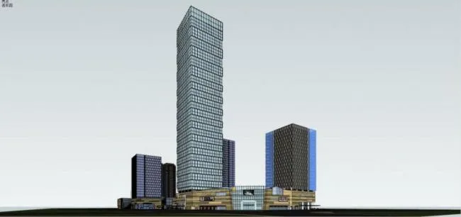 Sketchup Complex Model | Super high-rise office building, commercial complex, hotel, modern style