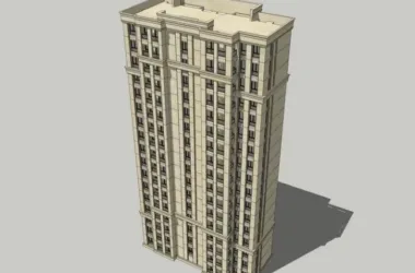 SketchUp Residential Models: High-Rise and Neoclassical Style Buildings-BIM WORLD