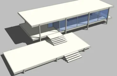 Farnsworth Residence: Modern Multi-Story Residential SketchUp Model-BIM WORLD