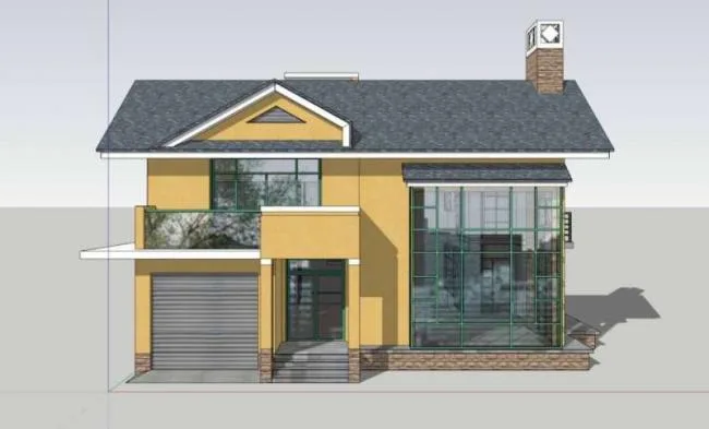 Sketchup Villa Model | Multi story Hilltop Villa, Classical Style