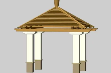 SketchUp Model: European Classical Style Landscape Pavilion Design-BIM WORLD