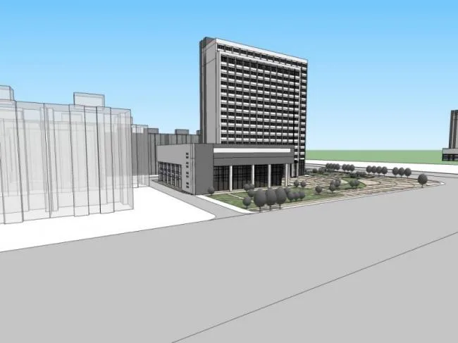 Sketchup Hotel Model | Multi story Hotel, Modern Style