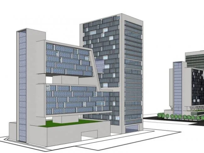 Sketchup Complex Model | Multi story Commercial Complex, Office, Modern Style