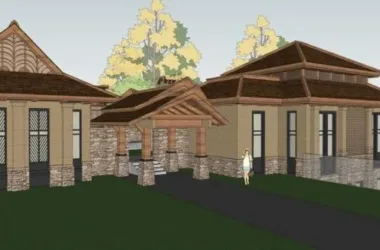 Multi-Story Mountain Villa with Courtyard and Water Views | Southeast Asian Style Landscape Design in SketchUp-BIM WORLD