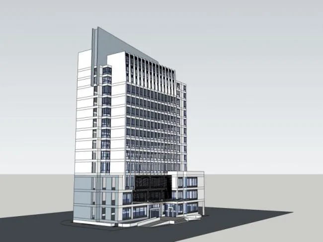 Sketchup Hotel Model | High rise Hotel, Modern Style