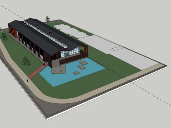 Sketchup Business Model | Multi story Sales Office, Modern Style, Commercial Building