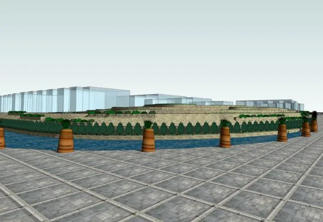 Sketchup Landscape Model | Linshui Road Landscape, Modern Style