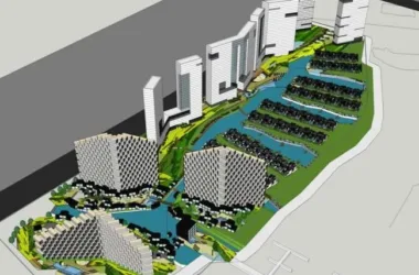 Nanchang Yaohu Resort Hotel: Modern High-Rise SketchUp Model-BIM WORLD