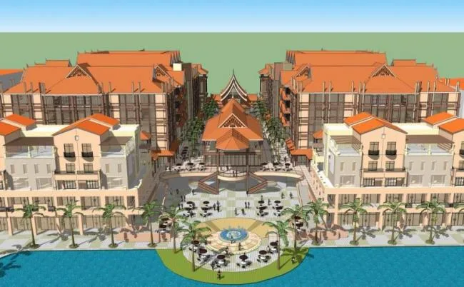 Sketchup Residential Model | Jewelry Town, Multi story Residence, Residential Building, Southeast Asian Style, Classical Style