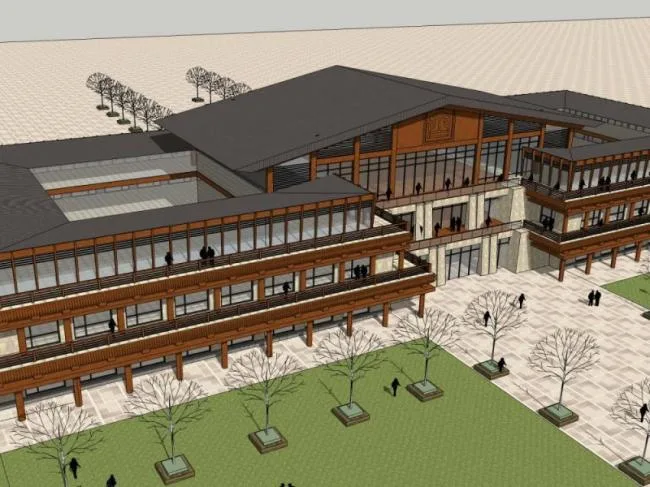 Sketchup Hotel Model | Multi story Hotel, Chinese Style