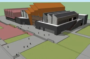 SketchUp Cultural Model: Modern Multi-Story Museum Architecture-BIM WORLD