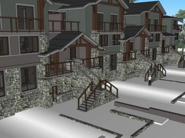Sketchup Villa Model | Multi row Villa, Modern Style