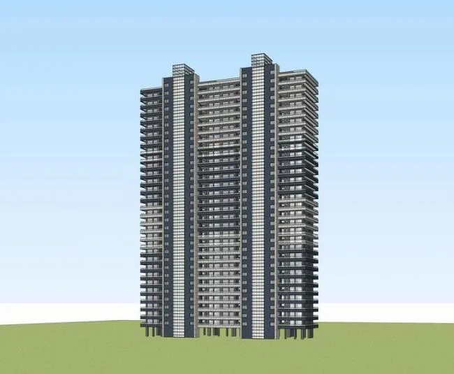 Sketchup Residential Model | High rise Residential Buildings, Modern Style, Residential Buildings
