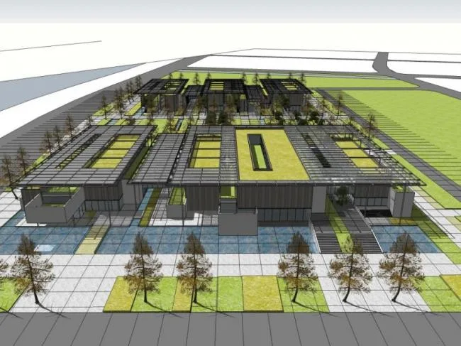 Sketchup Cultural Model | Multi story Cultural Venue, Modern Style