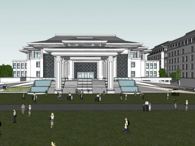 Sketchup Hotel Model | Multi story Hotel, Modern Chinese Style