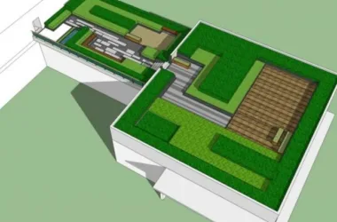 Modern Roof Garden Design in SketchUp: Landscape Modeling Guide-BIM WORLD