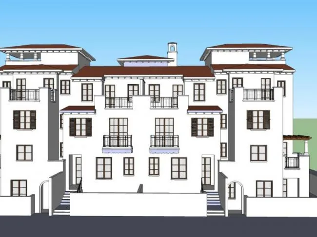 Sketchup Residential Model | Row House, European Classical Style