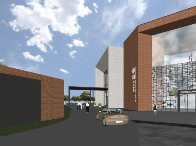 Sketchup Business Model | Multi story Commercial Street, Modern Style
