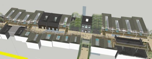 SketchUp Business Model: New Chinese Style on Commercial Street