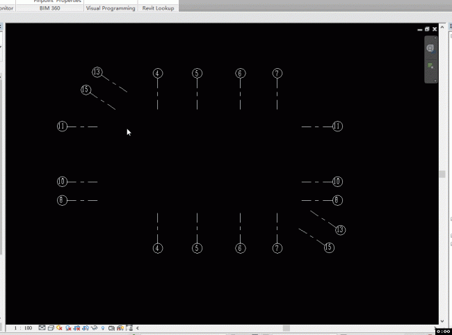 Revit secondary development _ Quick grid annotation