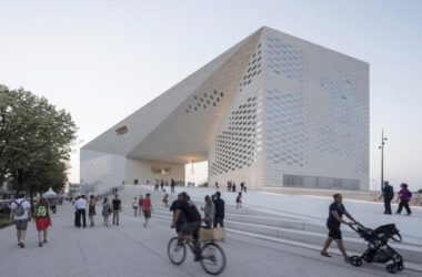 BIM Architecture: Sandblasted Concrete Texture at M É CA Cultural, Economic, and Creative Center by BIG-BIM WORLD
