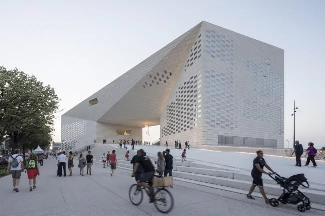 BIM Architecture | 'M É CA Cultural, Economic and Creative Center', Material Texture of Sandblasting Concrete/BIG