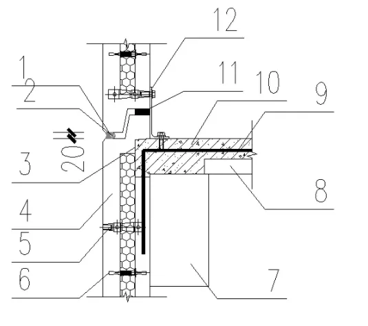 Vertical connection of external cladding