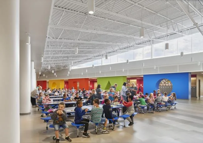 BIM Architecture | Open Interaction, Incorporating Geometric Elements: Rockford Public Elementary School/CannonDesign