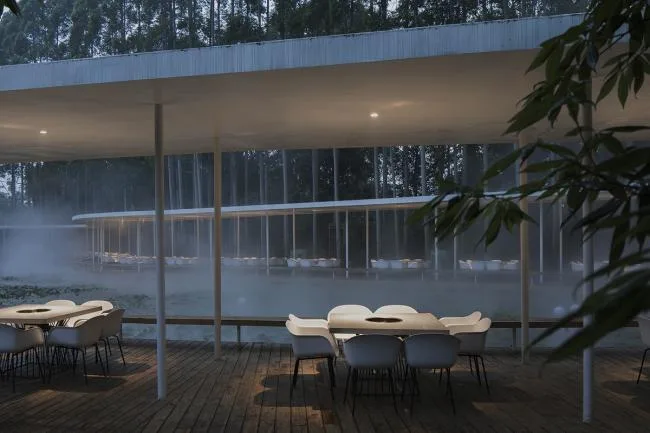 BIM Architecture | Clouds and Clouds, Ribbon Transcendence: Cloud Mirror · Flower Garden Warm Pot Restaurant/Muda Architecture
